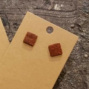 Leather earrings studs